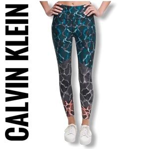 Calvin Klein Performance Disguise Printed High-Waist Leggings 7/8
